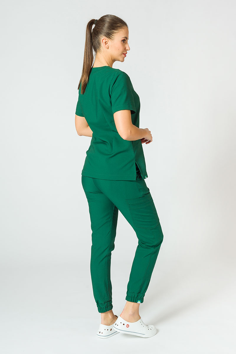Women’s Sunrise Uniforms Premium Joy scrubs top bottle green-3
