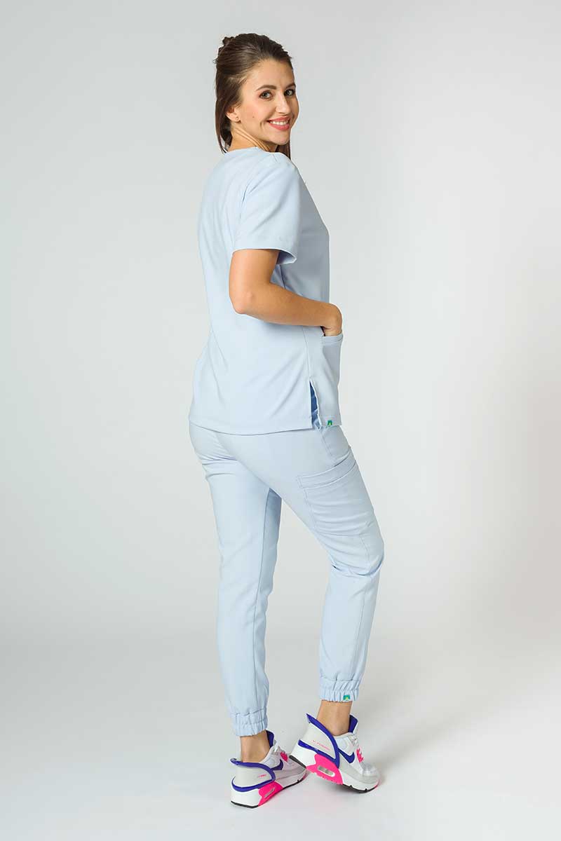Women’s Sunrise Uniforms Premium Joy scrub top blue-4
