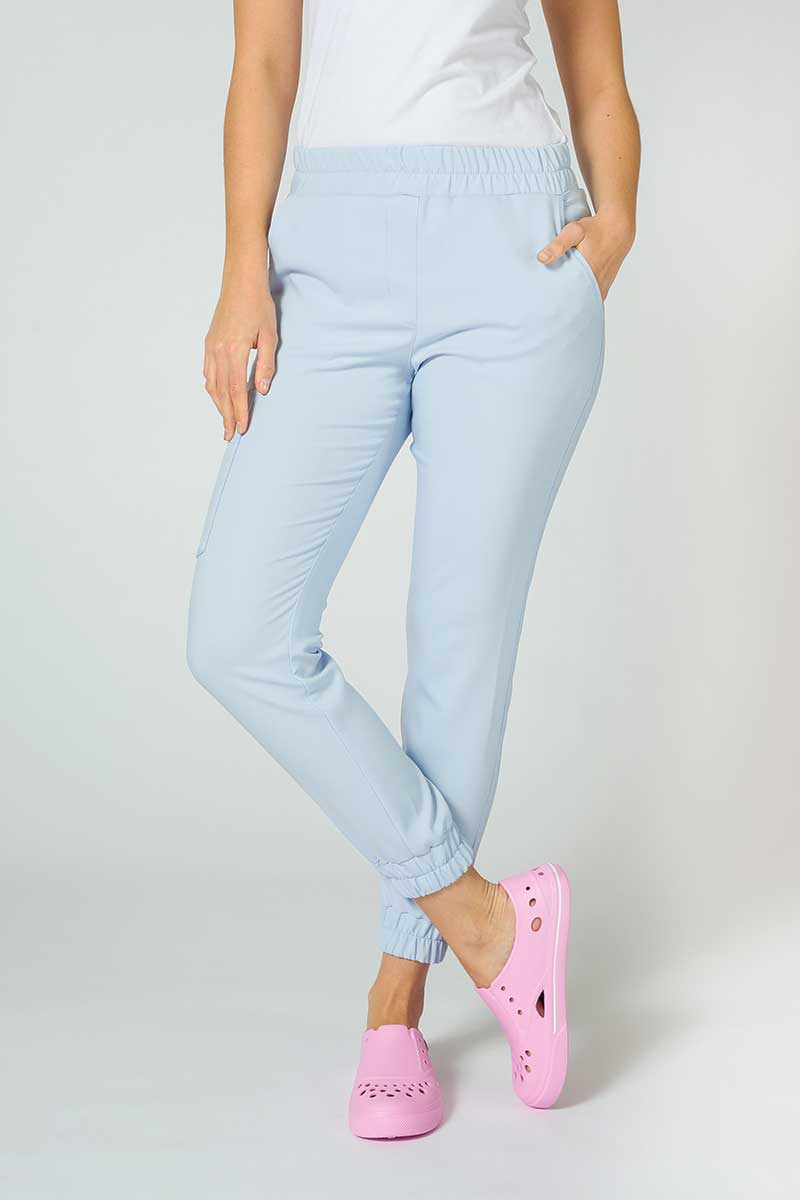 Women's Sunrise Uniforms Premium scrubs set (Joy top, Chill trousers) ceil blue-9