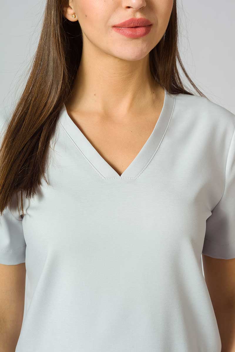 Women’s Sunrise Uniforms Premium Joy scrubs top quiet grey-4