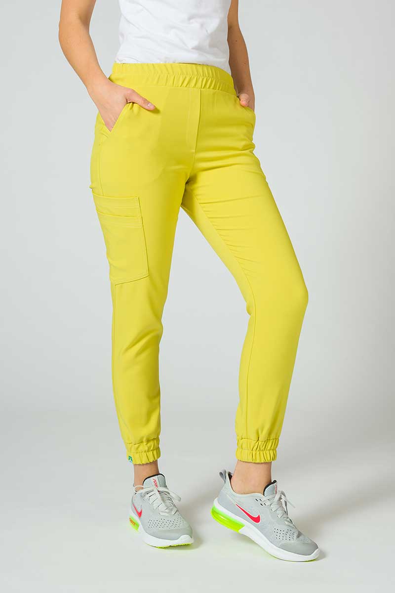 Women's Sunrise Uniforms Premium scrubs set (Joy top, Chill trousers) yellow-8