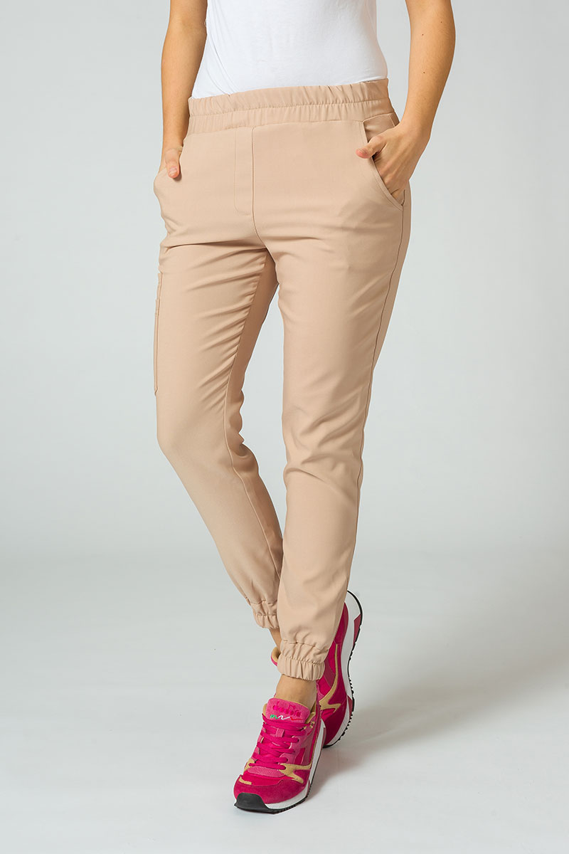 Women's Sunrise Uniforms Premium scrubs set (Joy top, Chill trousers) khaki-13