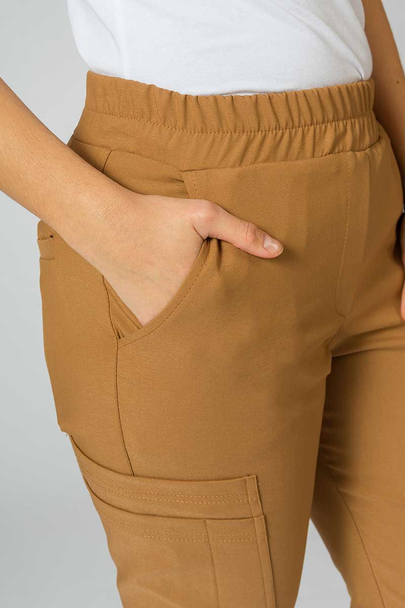 Women's Sunrise Uniforms Premium Chill jogger scrub trousers brown-5