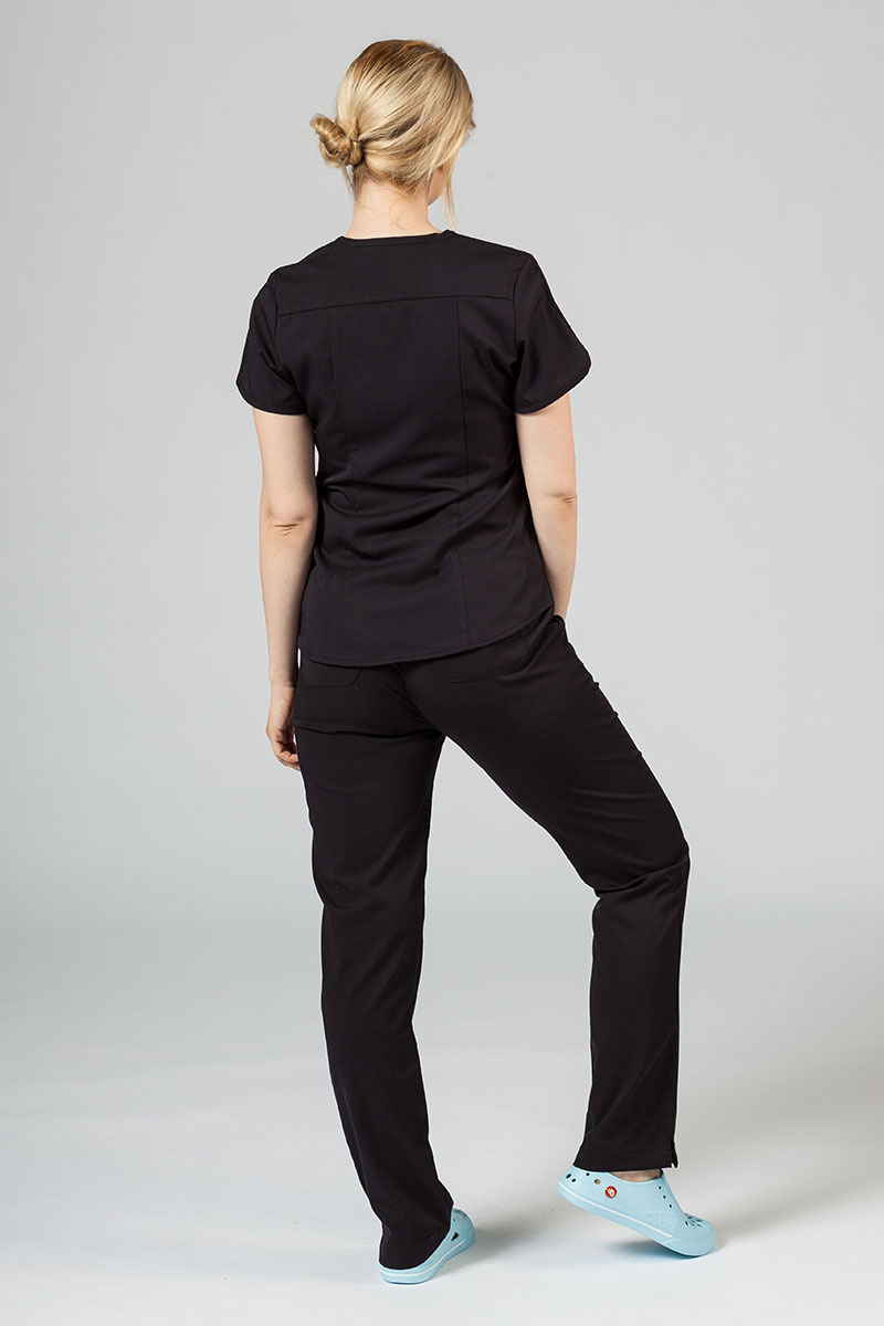Women’s Adar Uniforms Modern scrub top black-2