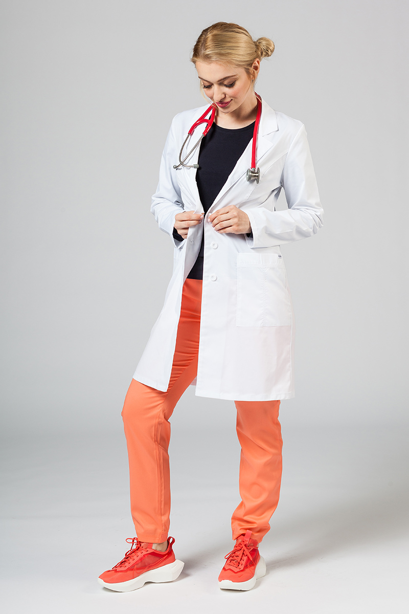 Women’s Adar Uniforms Tab-Waist lab coat (elastic) -2