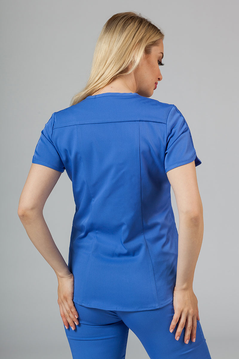 Women’s Adar Uniforms Modern scrub top ceil blue-3