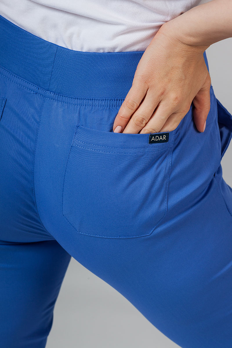 Adar Uniforms Yoga scrubs set (with Modern top – elastic) ceil blue-10