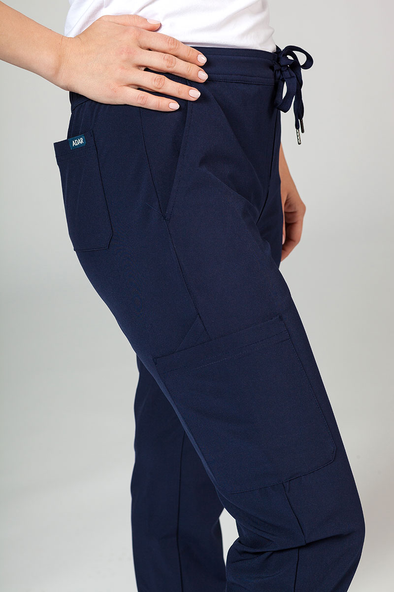 Women’s Adar Uniforms Skinny Leg Cargo scrub trousers navy-4