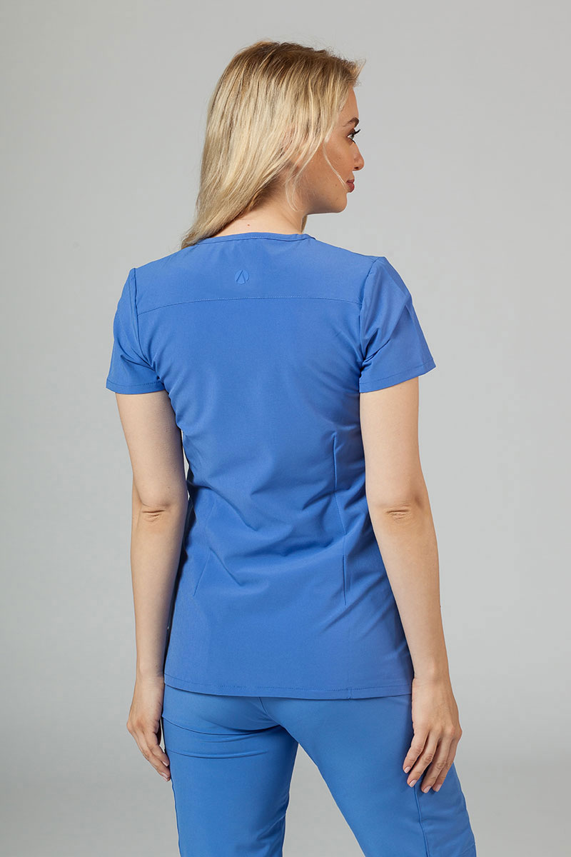 Women’s Adar Uniforms Notched scrub top ceil blue-1