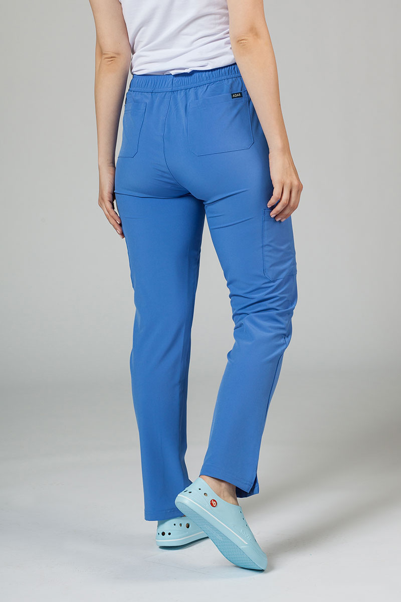 Women’s Adar Uniforms Skinny Leg Cargo scrub trousers ceil blue-1