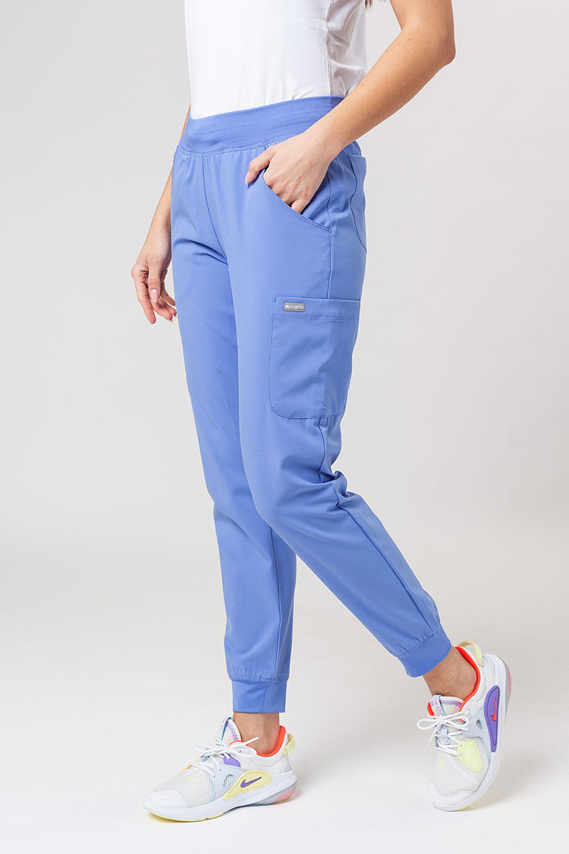 Women's Maevn Momentum scrubs set (Asymetric top, Jogger trousers) ceil blue-7