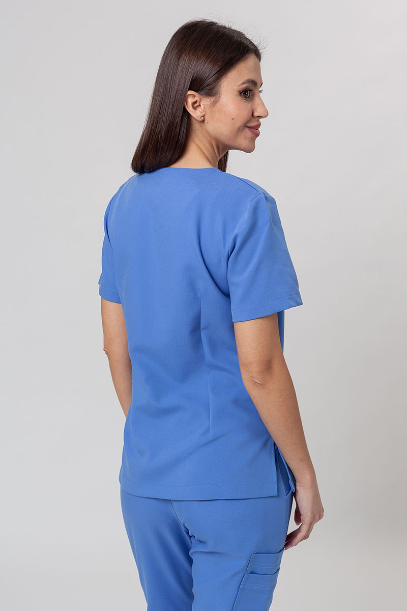 Women’s Sunrise Uniforms Premium Joy scrub top classic blue-1