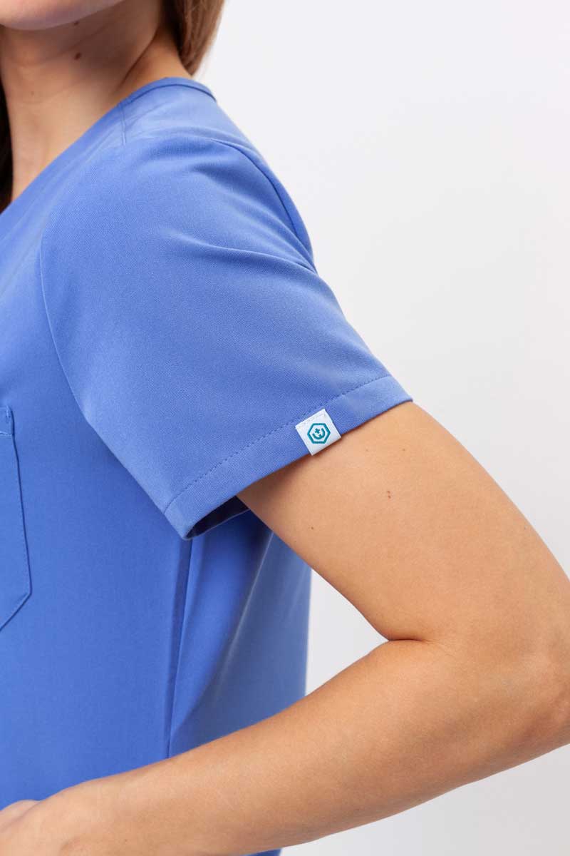 Women's Uniforms World Phillip scrub top ceil blue-5