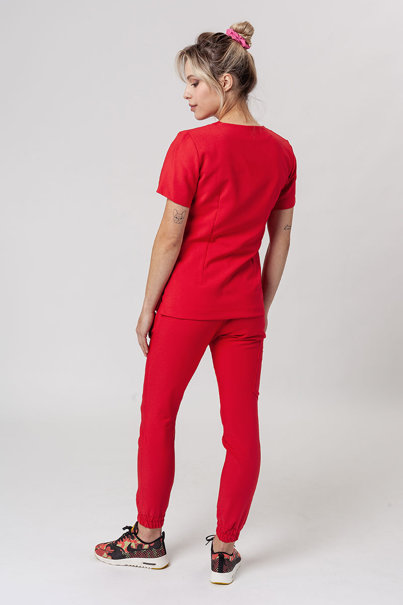 Women’s Sunrise Uniforms Premium Joy scrubs top red-4