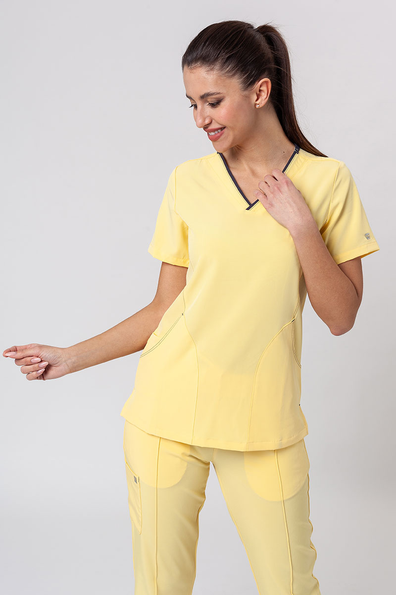 Women's Maevn Matrix Impulse Stylish scrubs set yellow-2