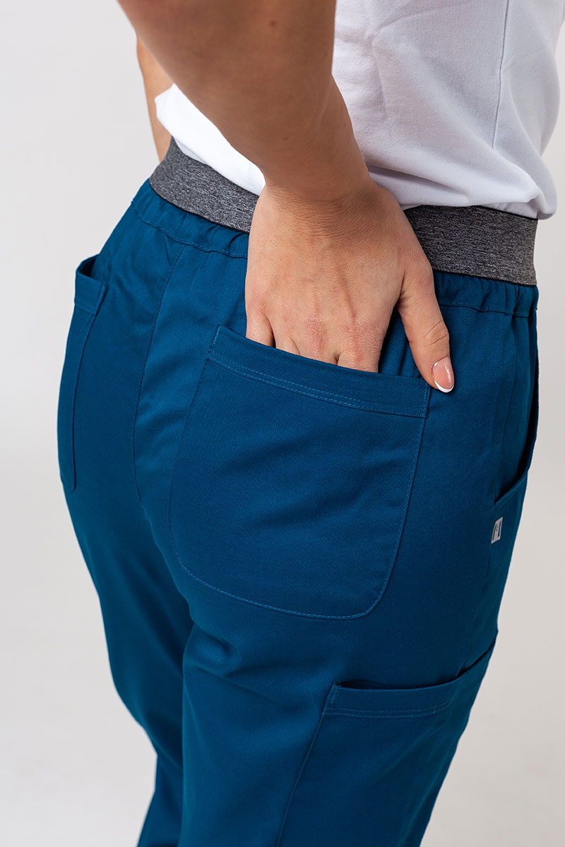 Women's Maevn Matrix Semi-jogger scrub trousers caribbean blue-4