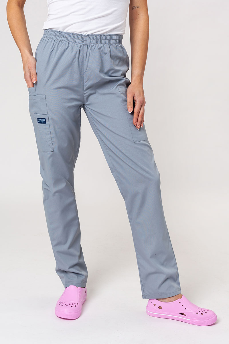 Women's Cherokee Originals scrubs set (V-neck top, N.Rise trousers) grey-7