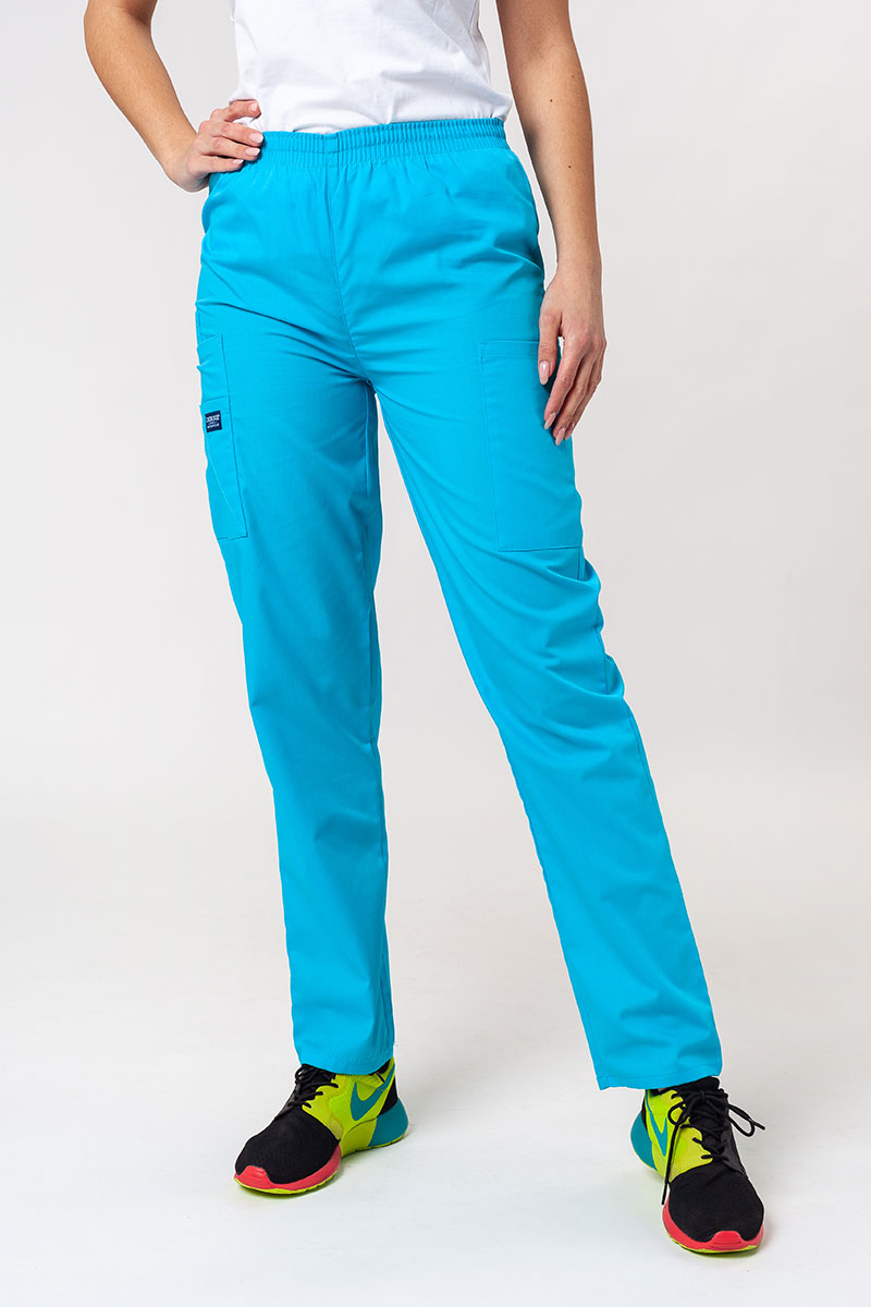Women's Cherokee Originals scrubs set (V-neck top, N.Rise trousers) turquoise-7
