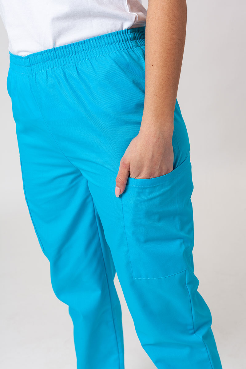 Women’s Cherokee Originals Natural Rise scrub trousers turquoise-4