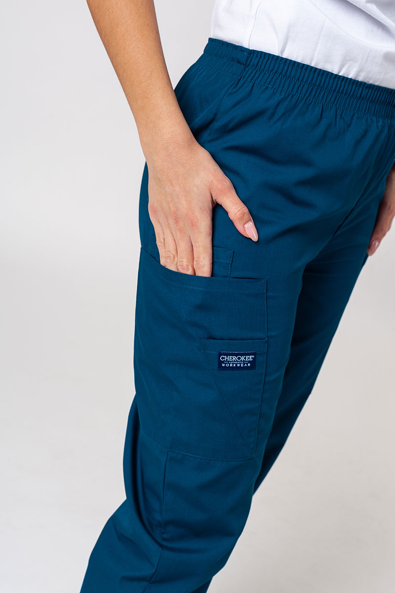 Women’s Cherokee Originals Natural Rise scrub trousers caribbean blue-2