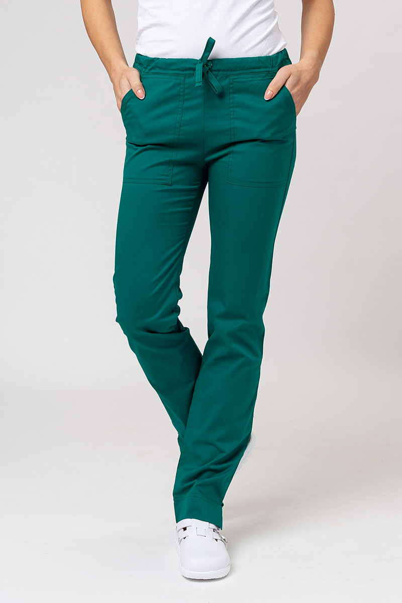 Women's Cherokee Core Stretch scrubs set (Core top, Mid Rise trousers) hunter green-8