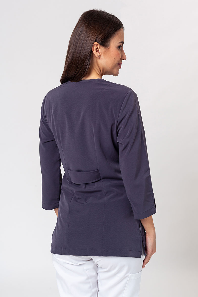 Women’s Maevn Smart 3/4 sleeve lab coat (elastic) pewter-3