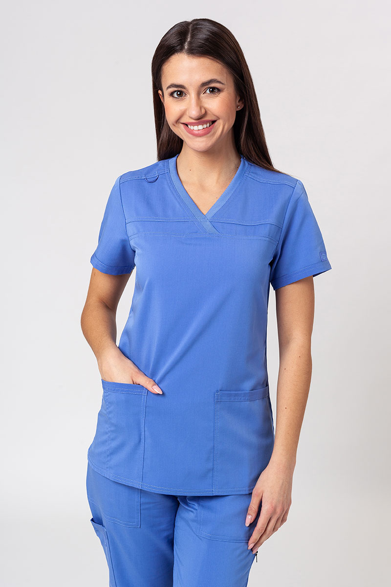 Women's Dickies Balance scrubs set (V-neck top, Mid Rise trousers) ceil blue-2