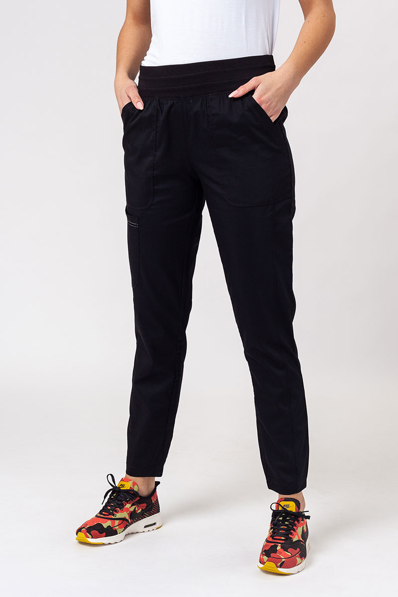 Women's Cherokee Revolution scrubs set (Polo top, Jogger trousers) black-9