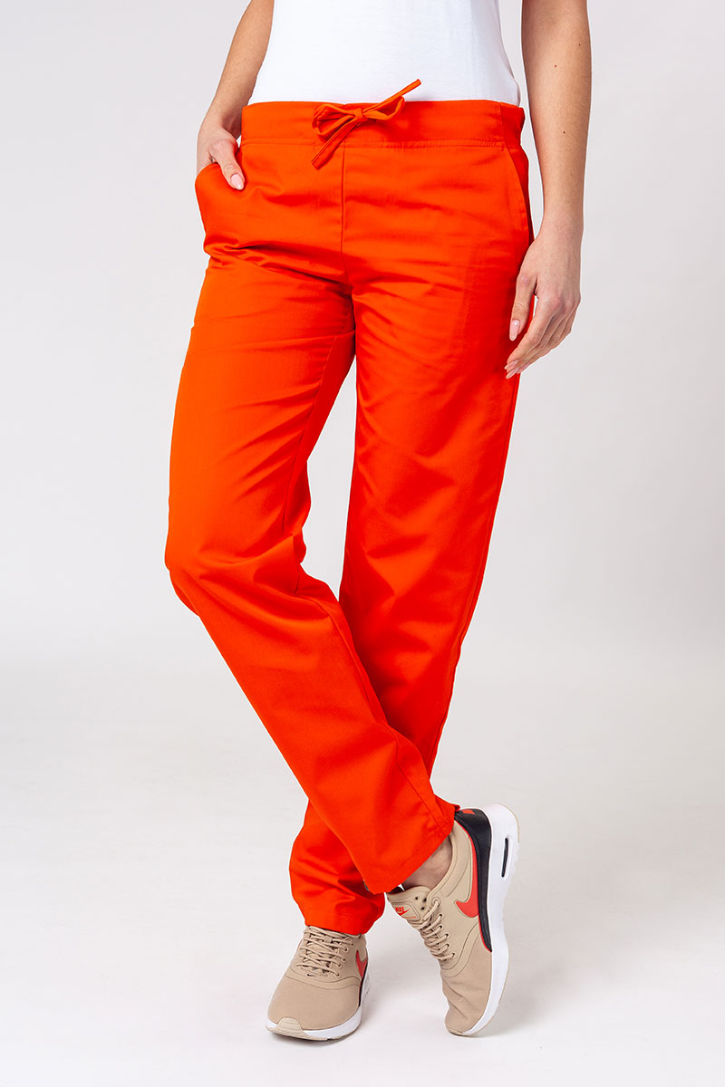 Women’s Sunrise Uniforms Basic Classic scrubs set (Light top, Regular trousers) orange-7