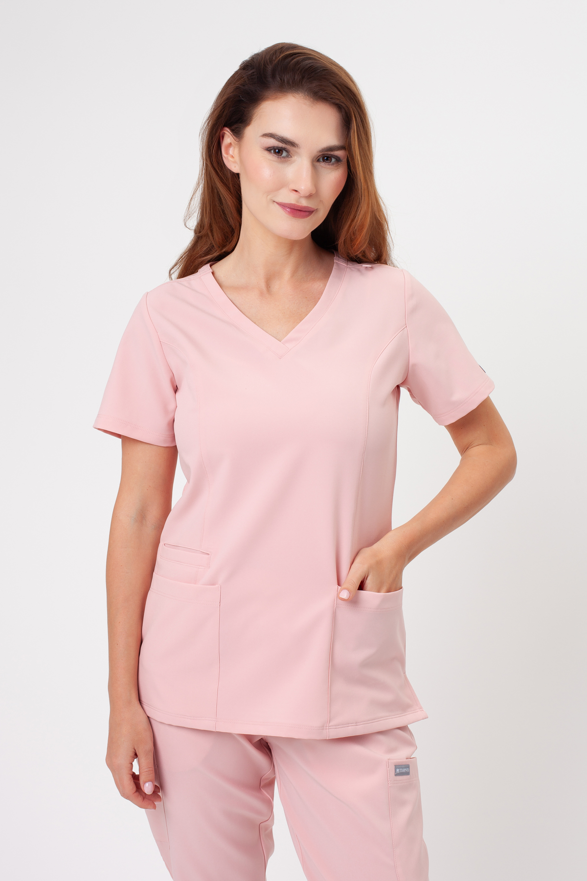 Women's Maevn Momentum Jogger scrubs set pink grapefruit-1