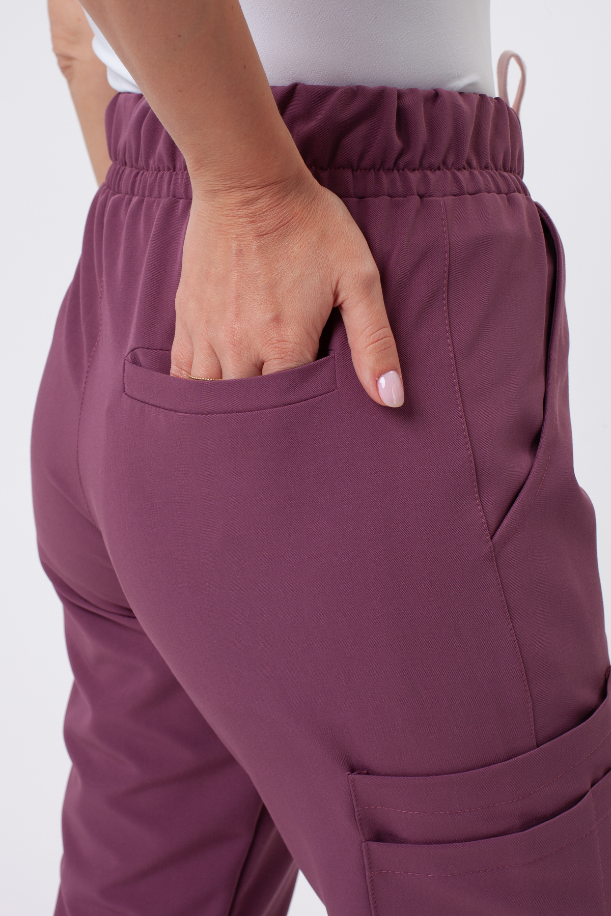 Women's Sunrise Uniforms Premium Vibe scrub jogger trousers grape-4