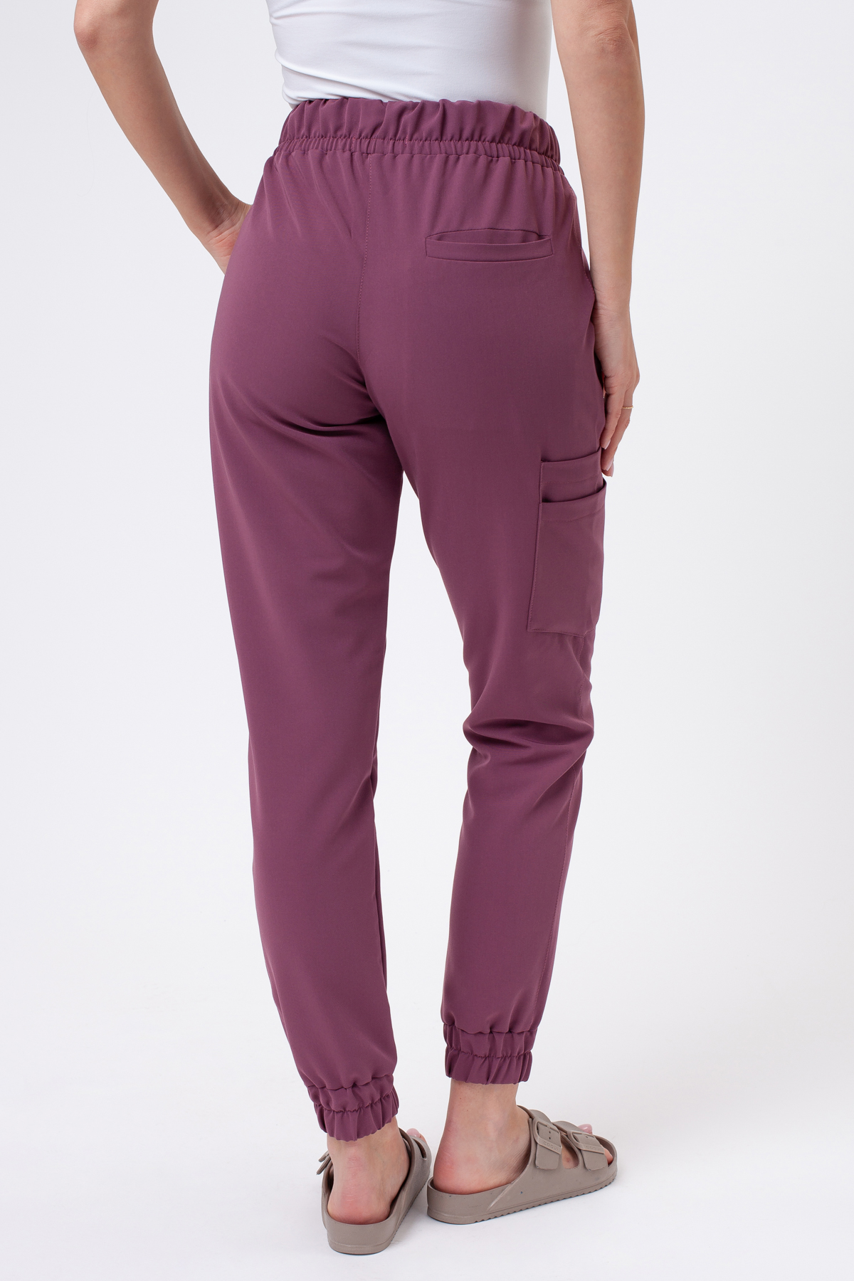 Women's Sunrise Uniforms Premium Vibe scrub jogger trousers grape-1