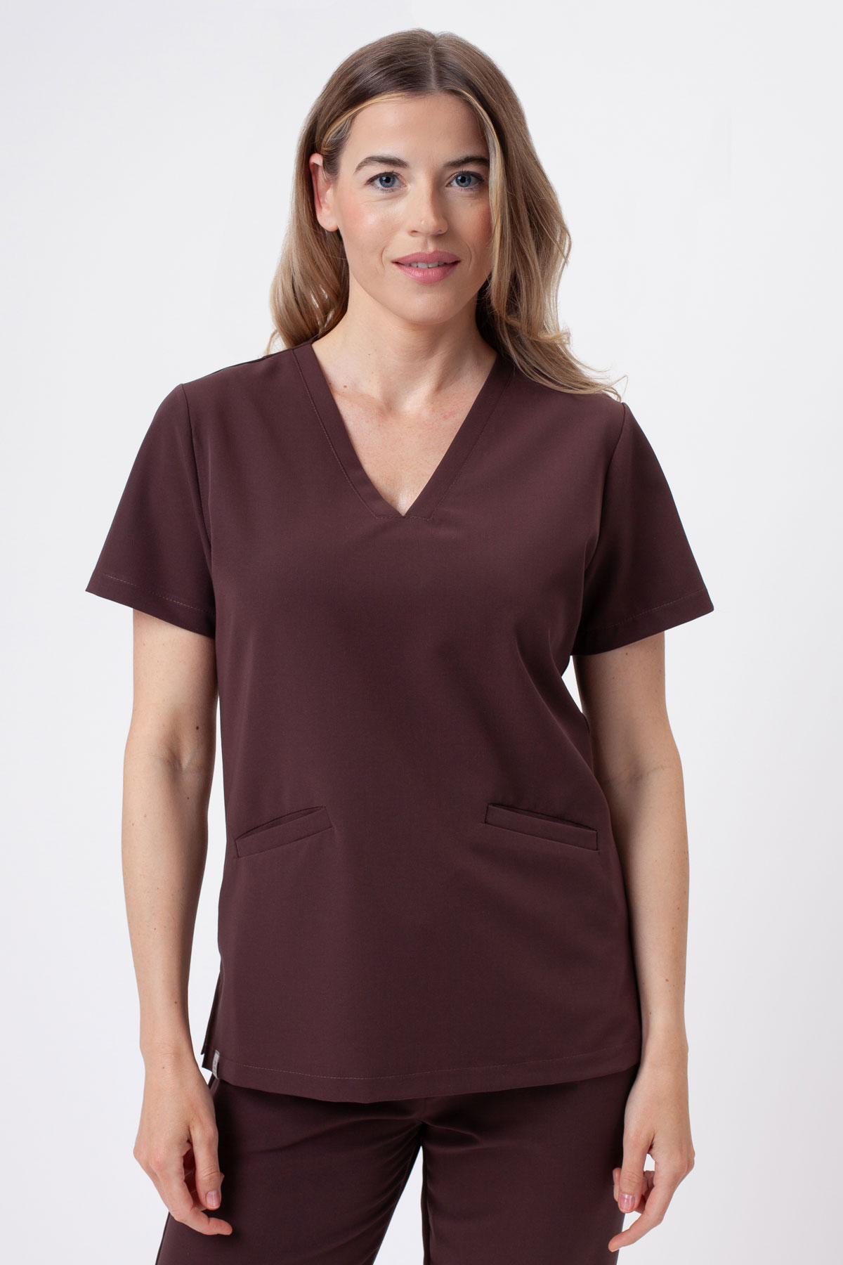 Women's Sunrise Uniforms Premium Vibe scrubs set choco-3