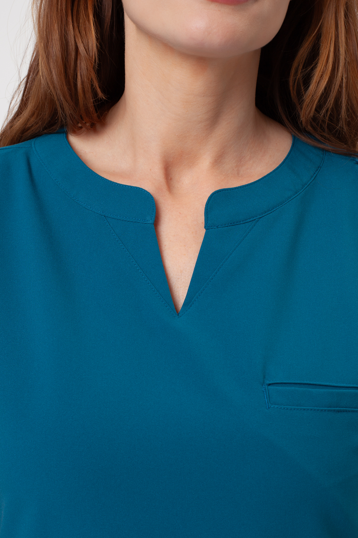 Women's Maevn Momentum Dolman scrub top caribbean blue-2