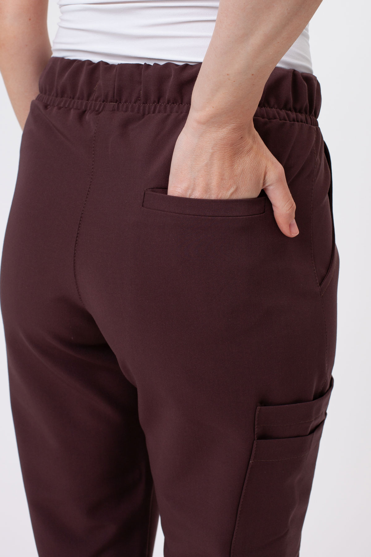 Women's Sunrise Uniforms Premium Vibe scrub jogger trousers choco-5