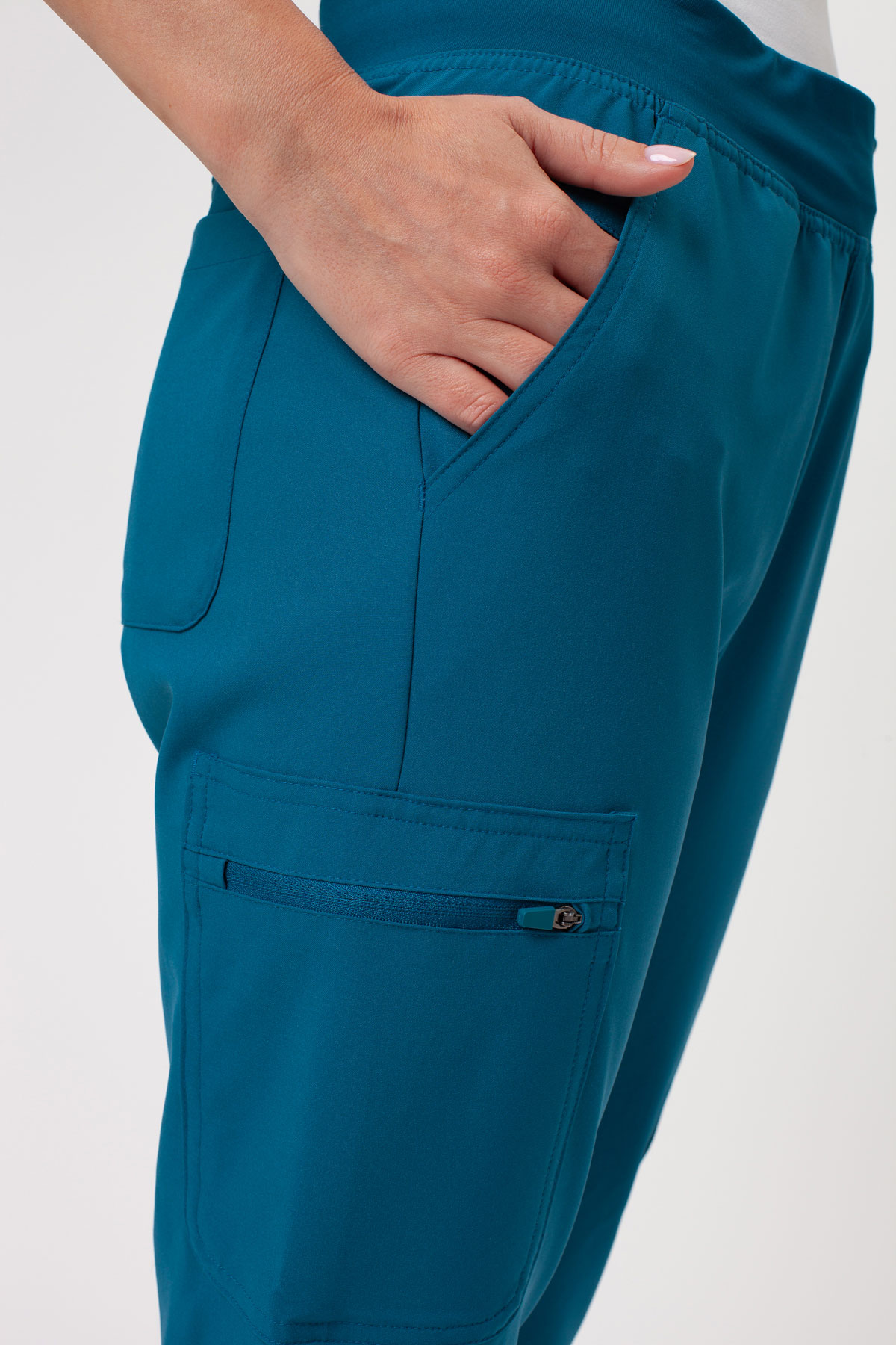 Women's Maevn Momentum Flare Leg scrub trousers caribbean blue-2