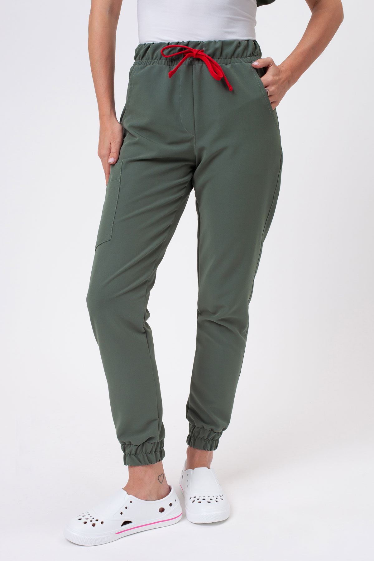 Women's Sunrise Uniforms Premium Vibe scrubs set sage green-6