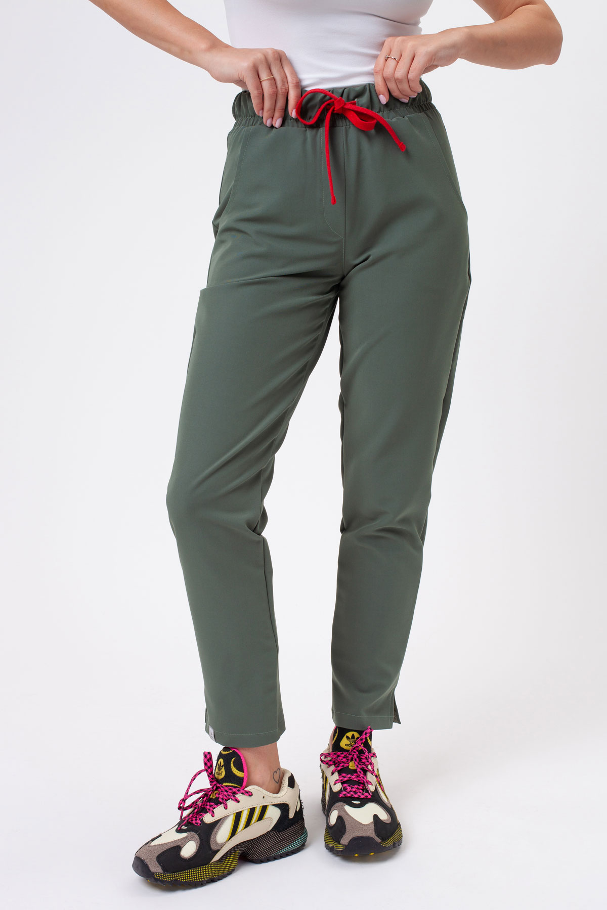 Women's Sunrise Uniforms Premium Pride scrubs set sage green-7