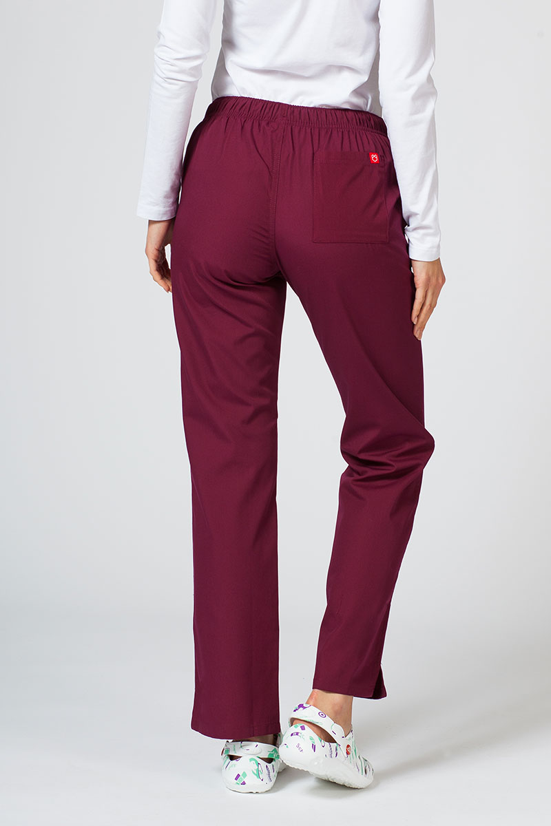 Women’s Maevn Red Panda scrub trousers wine-1