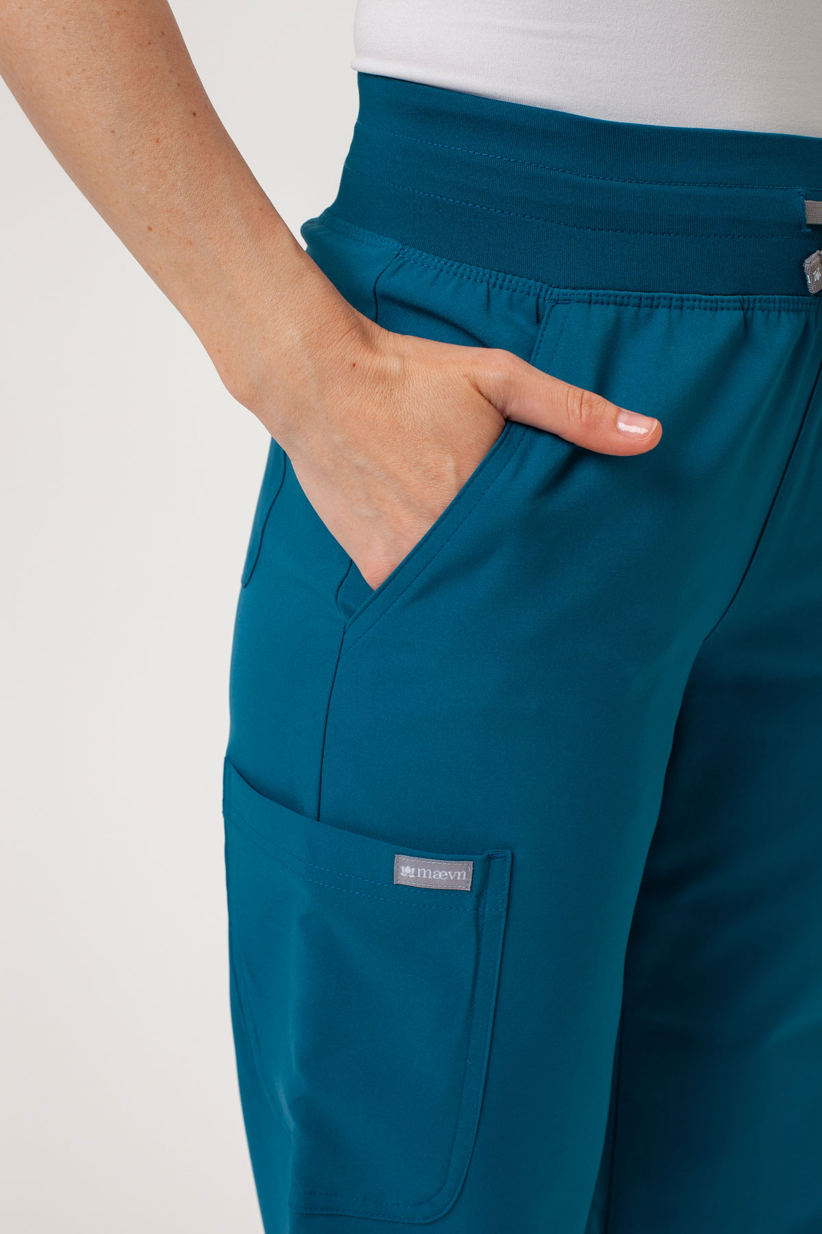 Women's Maevn Momentum Wide Leg scrub trousers caribbean blue-2