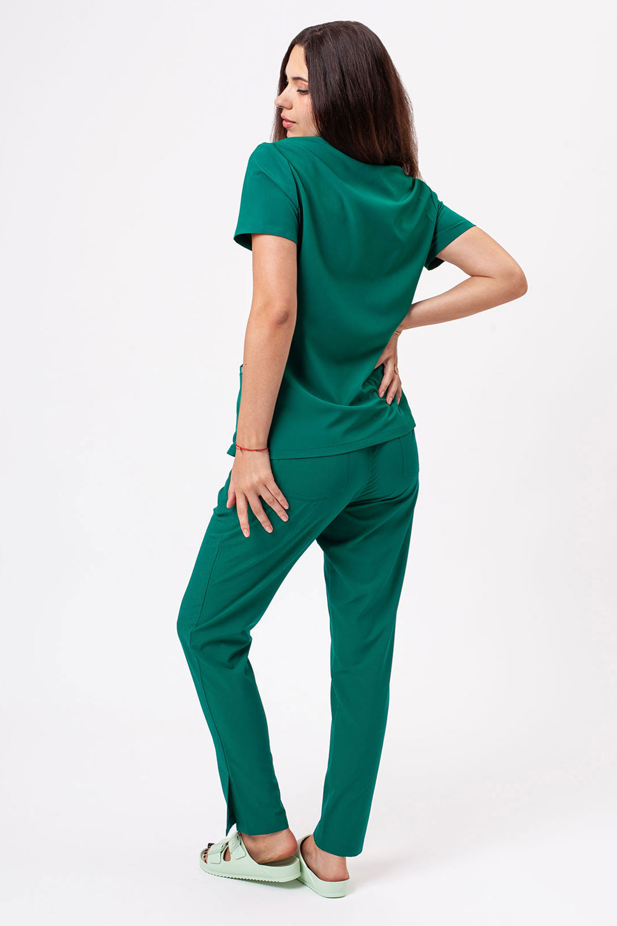 Women's Sunrise Move Line scrub trousers green-2