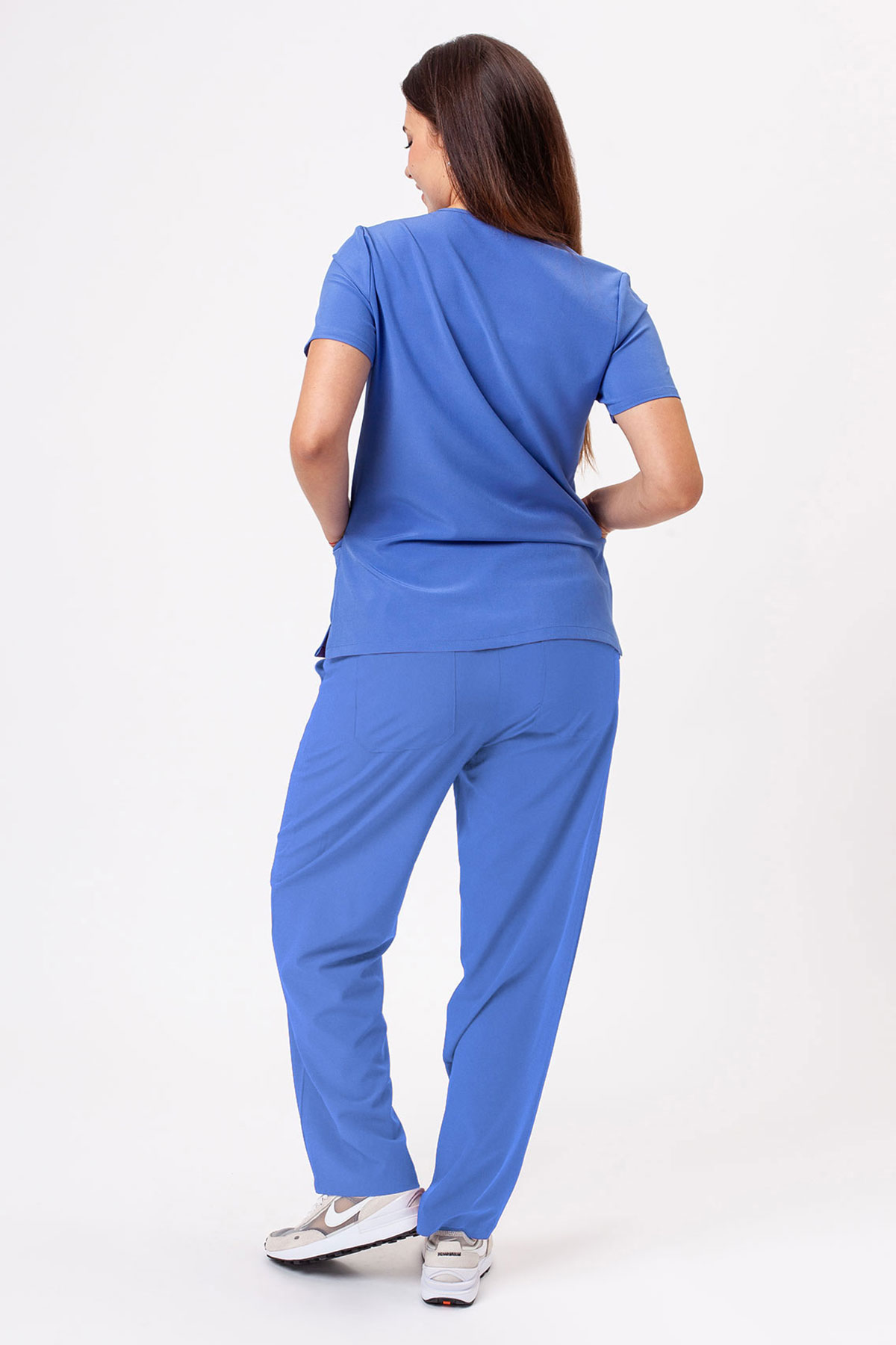 Women's Sunrise Move Zen scrub trousers ceil blue-6