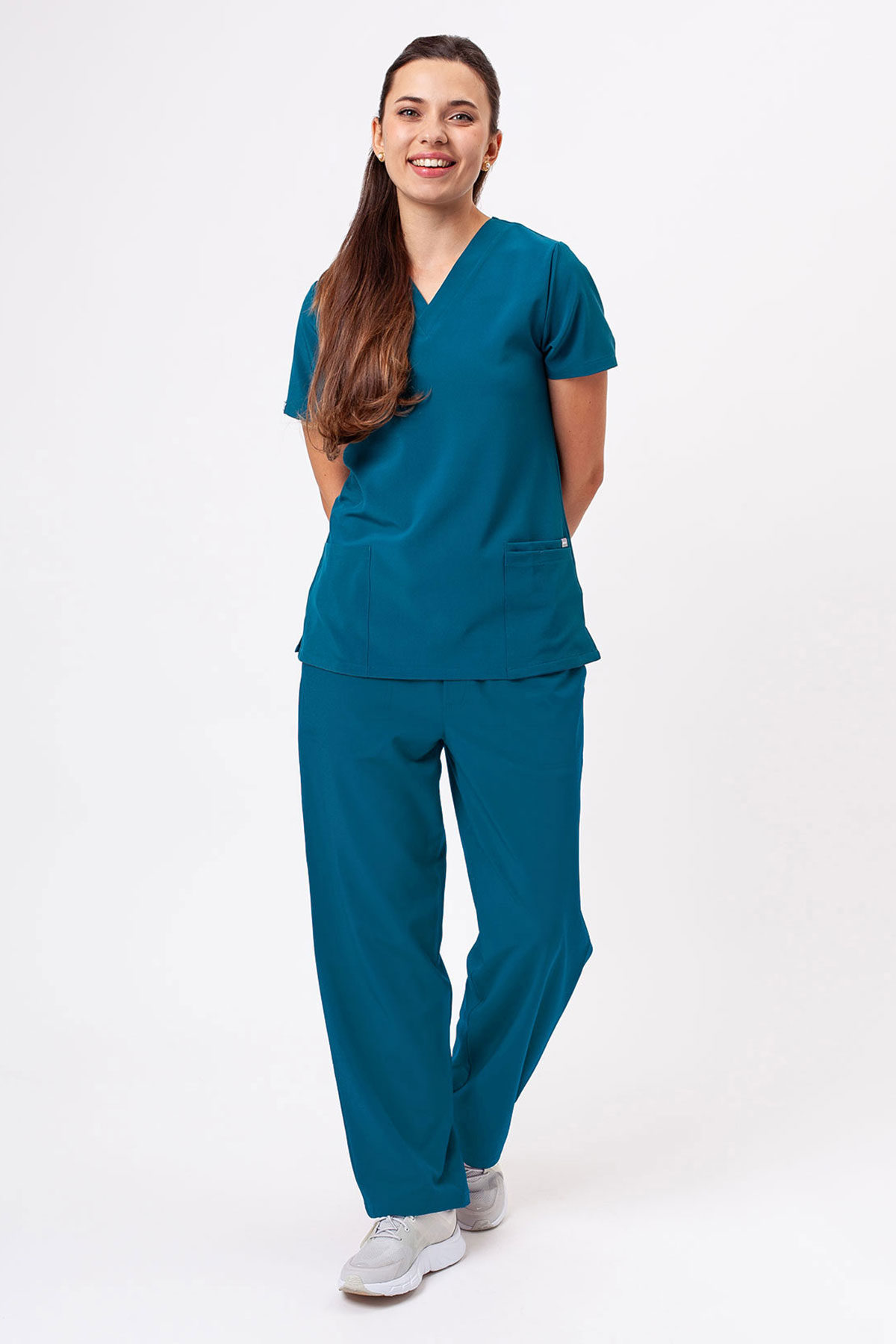 Women's Sunrise Move Zen scrub set caribbean blue-1