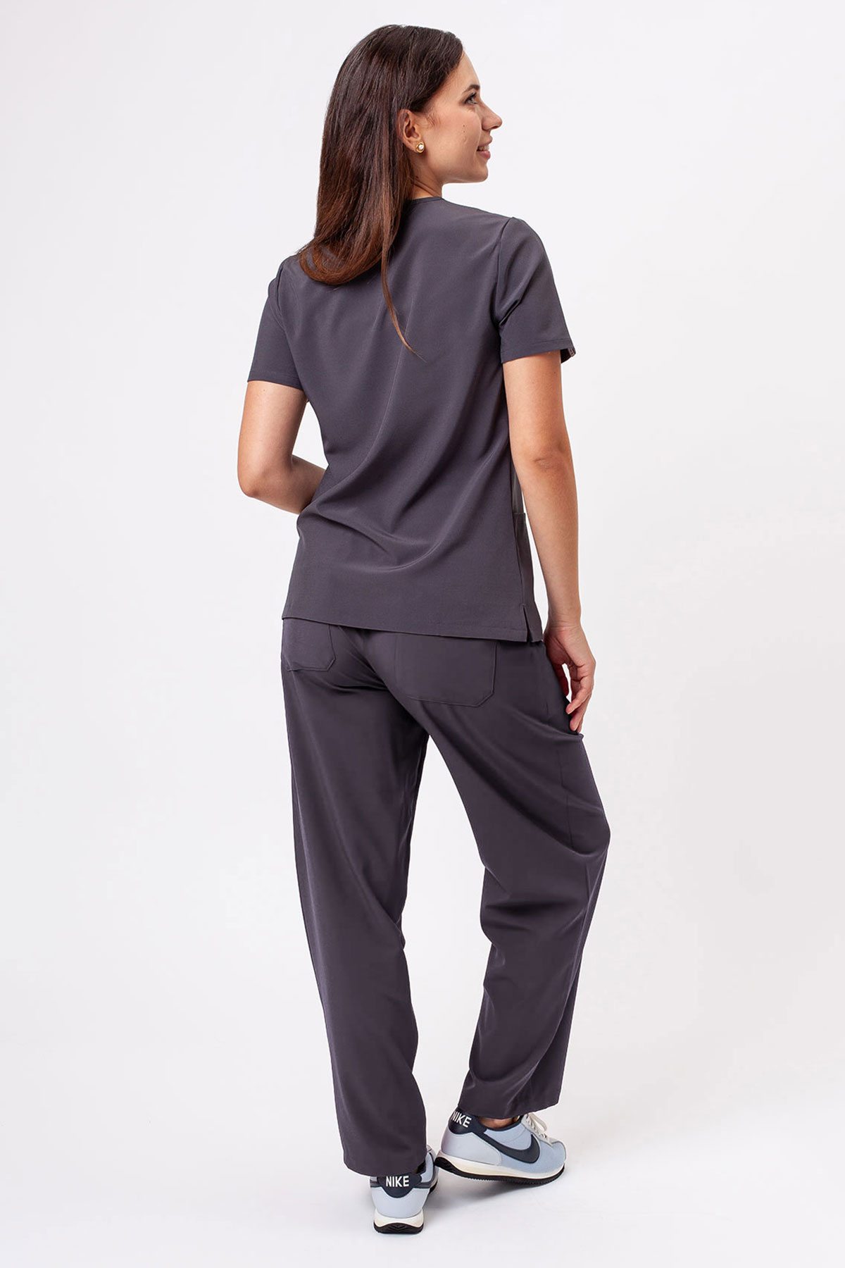 Women's Sunrise Move Zen scrub trousers pewter-7