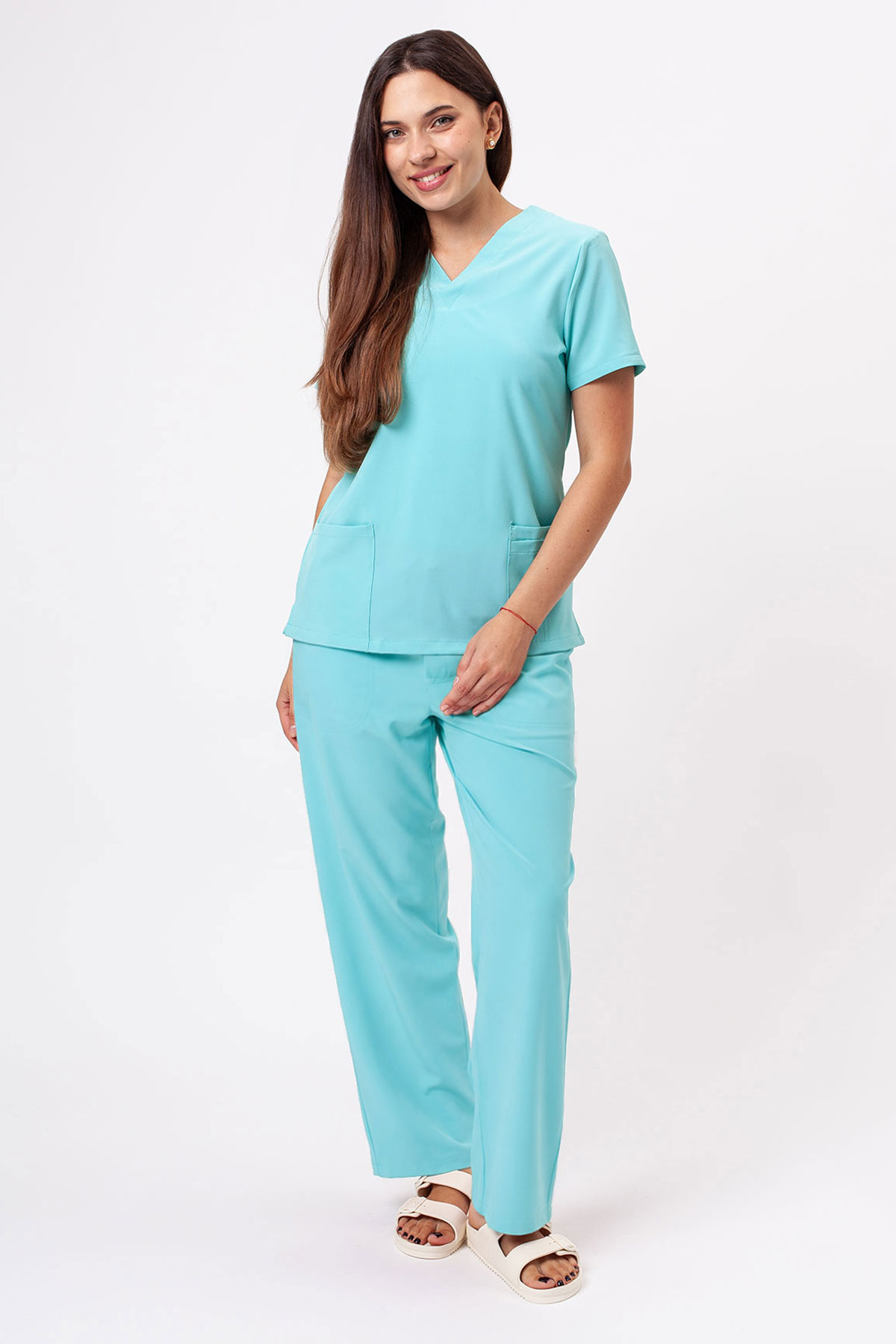 Women's Sunrise Move Zen scrub trousers mint-2