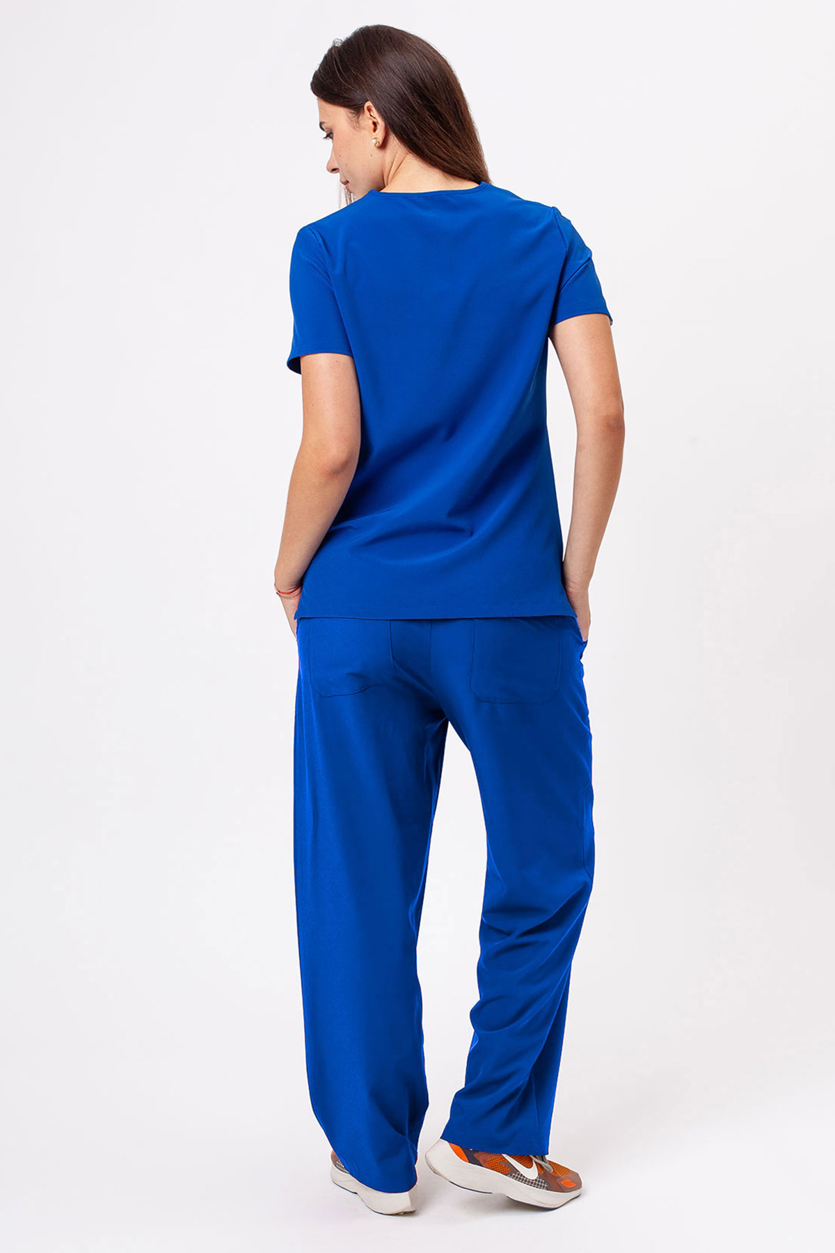 Women's Sunrise Move Zen scrub trousers royal blue-2