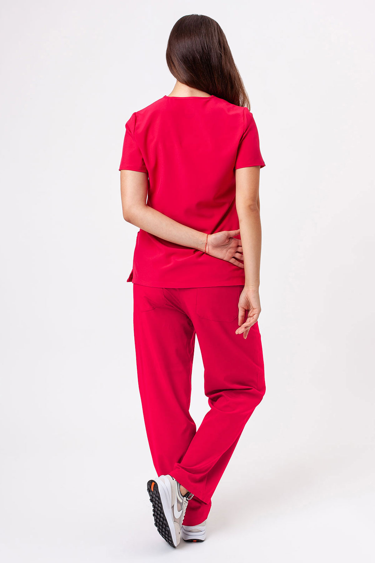 Women's Sunrise Move Zen scrub trousers raspberry-2