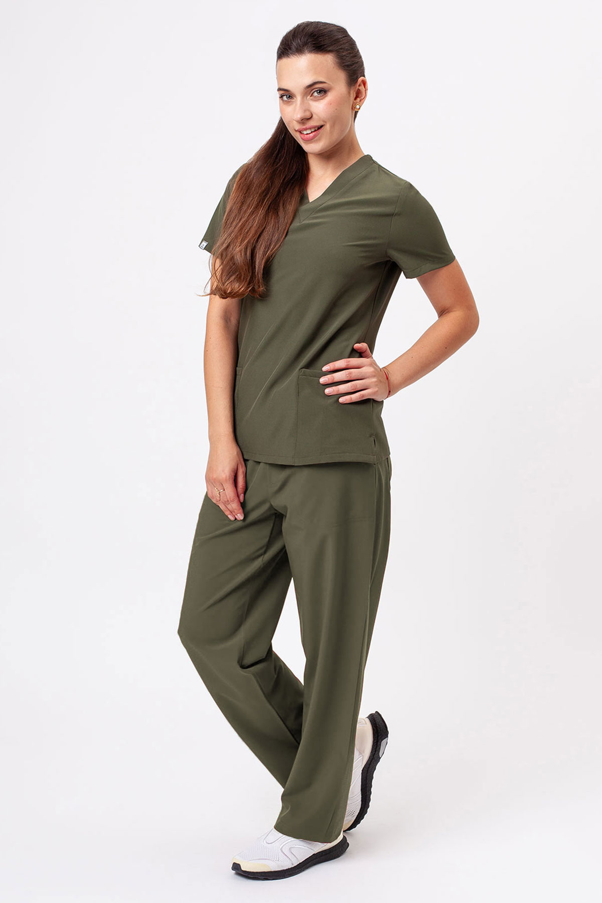 Women's Sunrise Move Zen scrub set olive-1