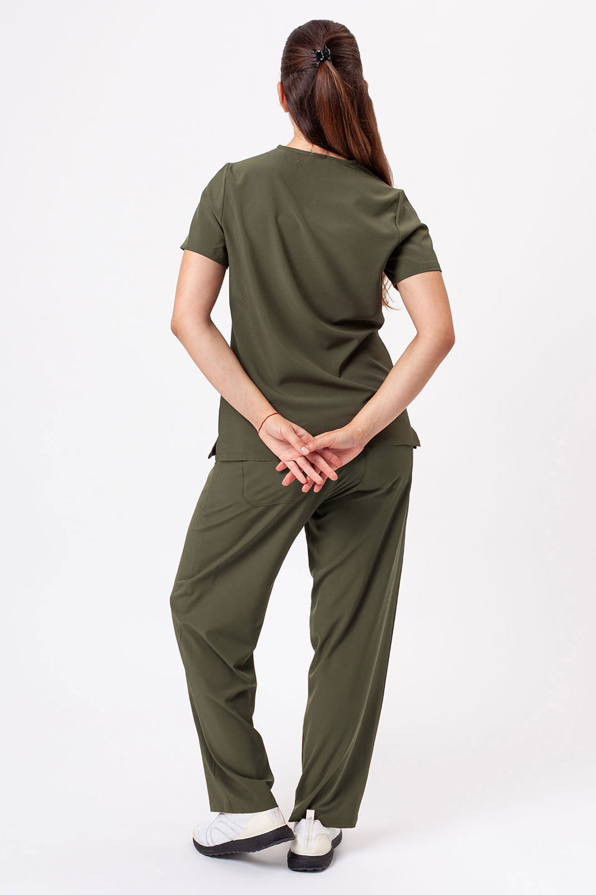 Women's Sunrise Move Zen scrub trousers olive-6