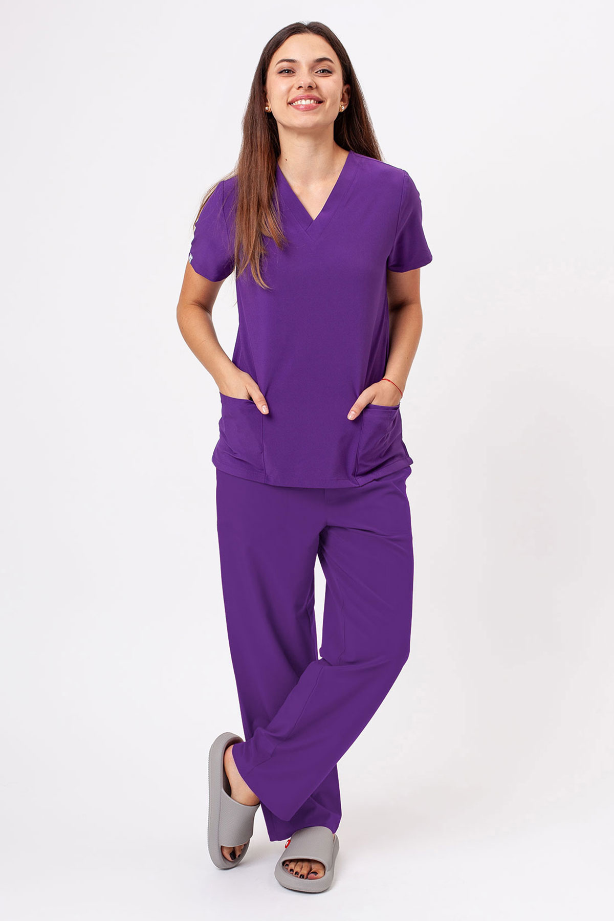 Women's Sunrise Move Zen scrub trousers purple-2